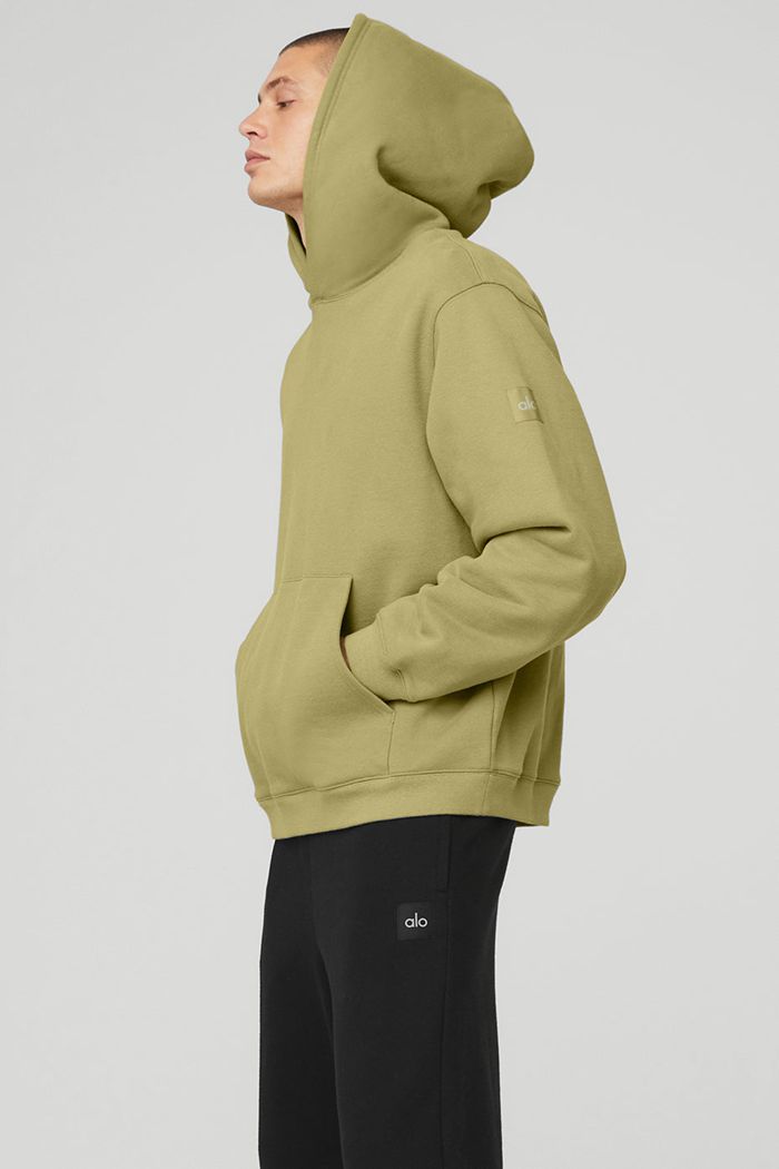 Alo Yoga Renown Hoodie Herr Gröna | 9025613-IB