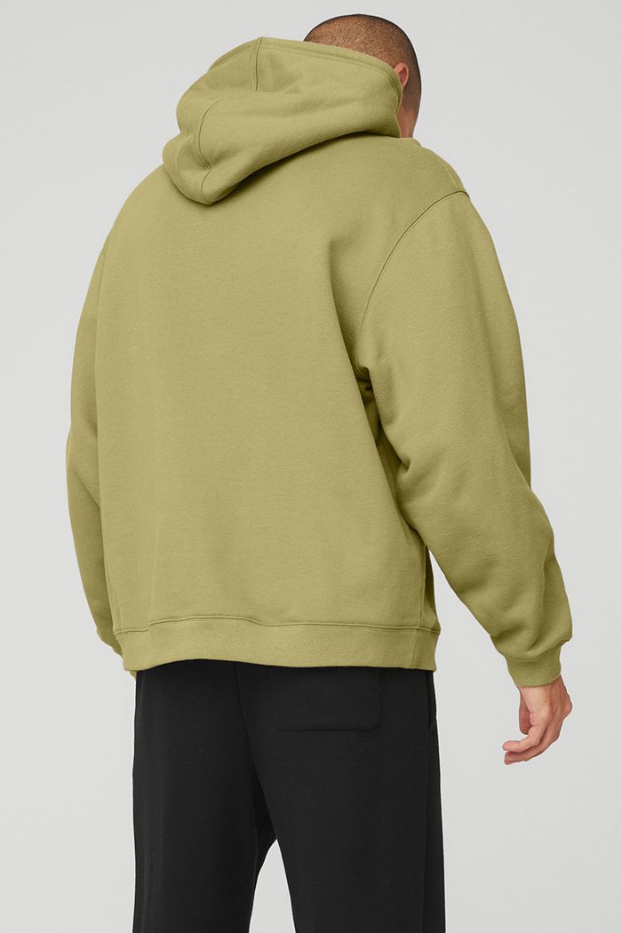 Alo Yoga Renown Hoodie Herr Gröna | 9025613-IB