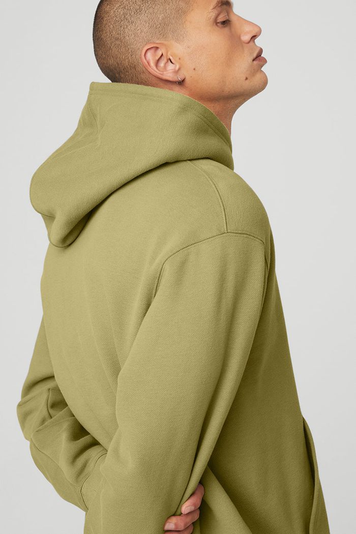 Alo Yoga Renown Hoodie Herr Gröna | 9025613-IB