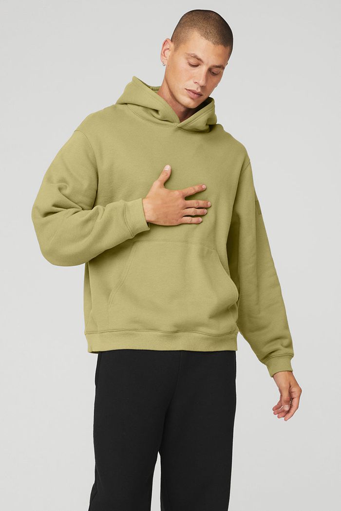 Alo Yoga Renown Hoodie Herr Gröna | 9025613-IB