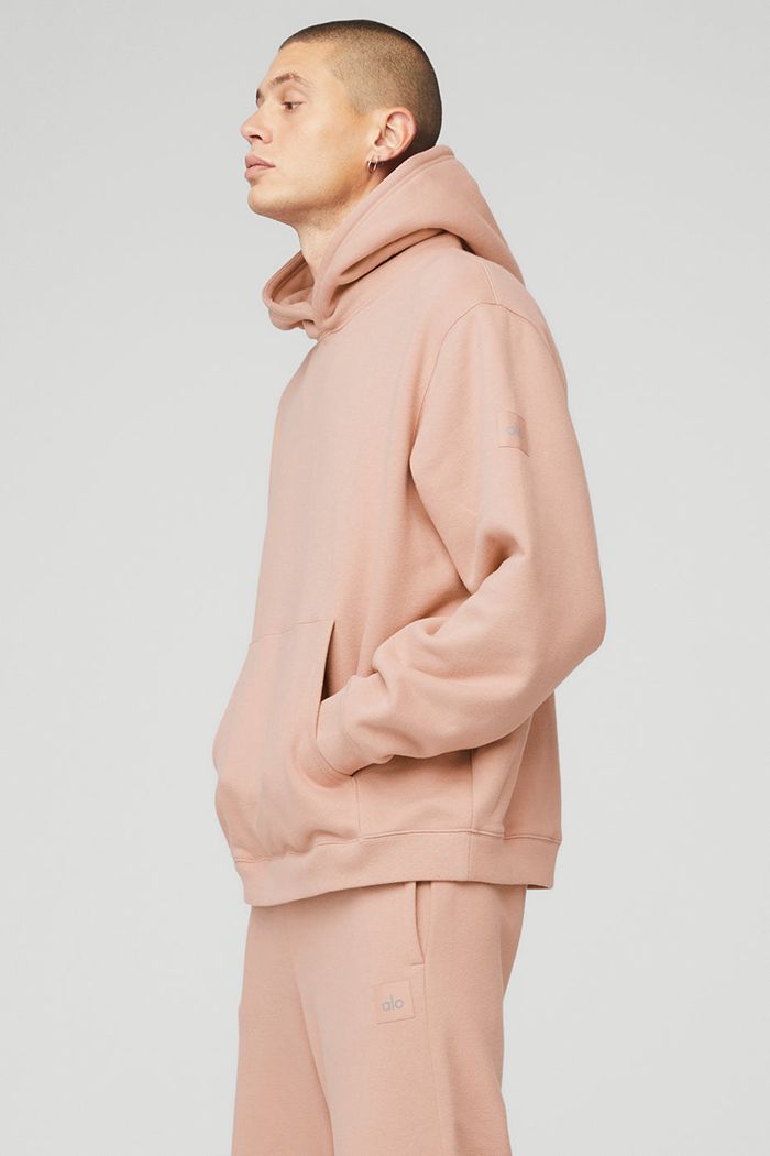 Alo Yoga Renown Hoodie Herr Rosa | 3284107-OB