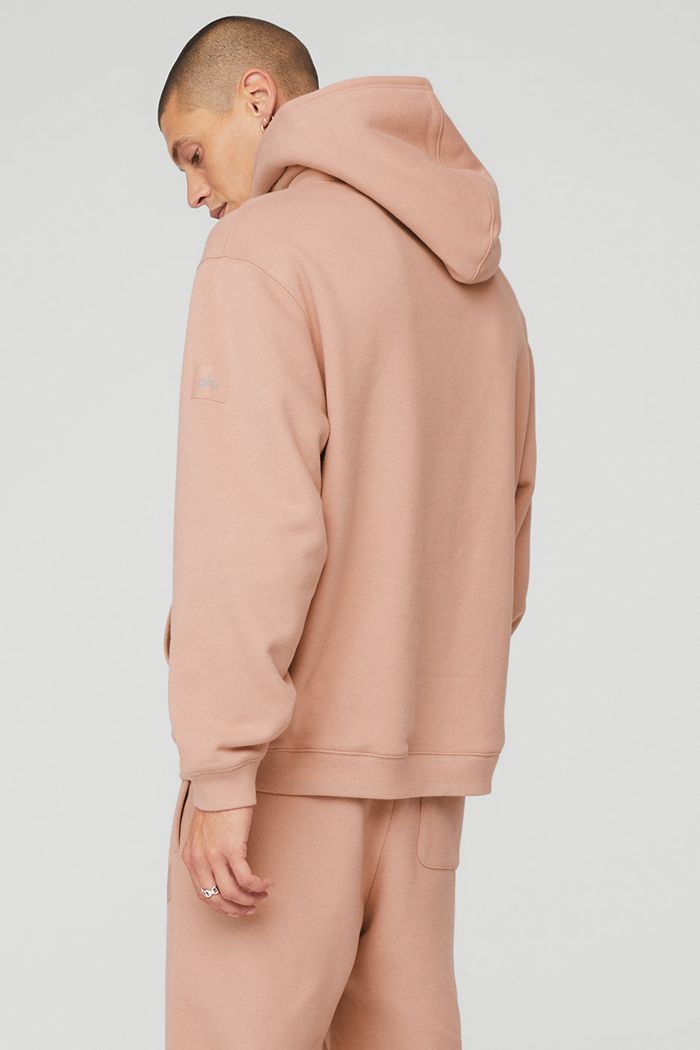 Alo Yoga Renown Hoodie Herr Rosa | 3284107-OB