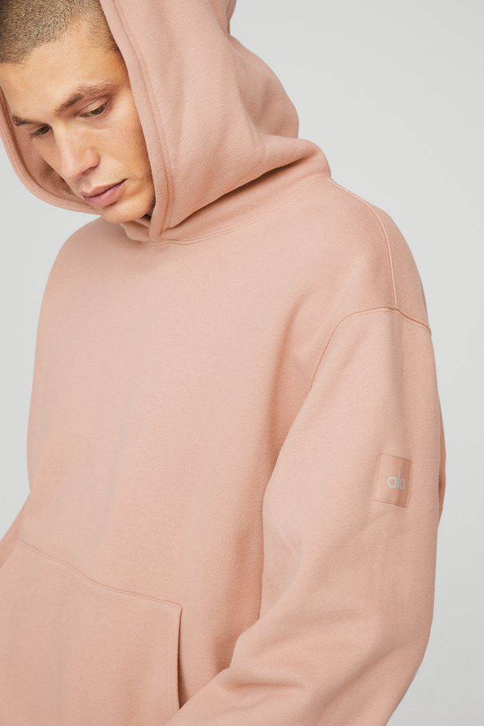 Alo Yoga Renown Hoodie Herr Rosa | 3284107-OB