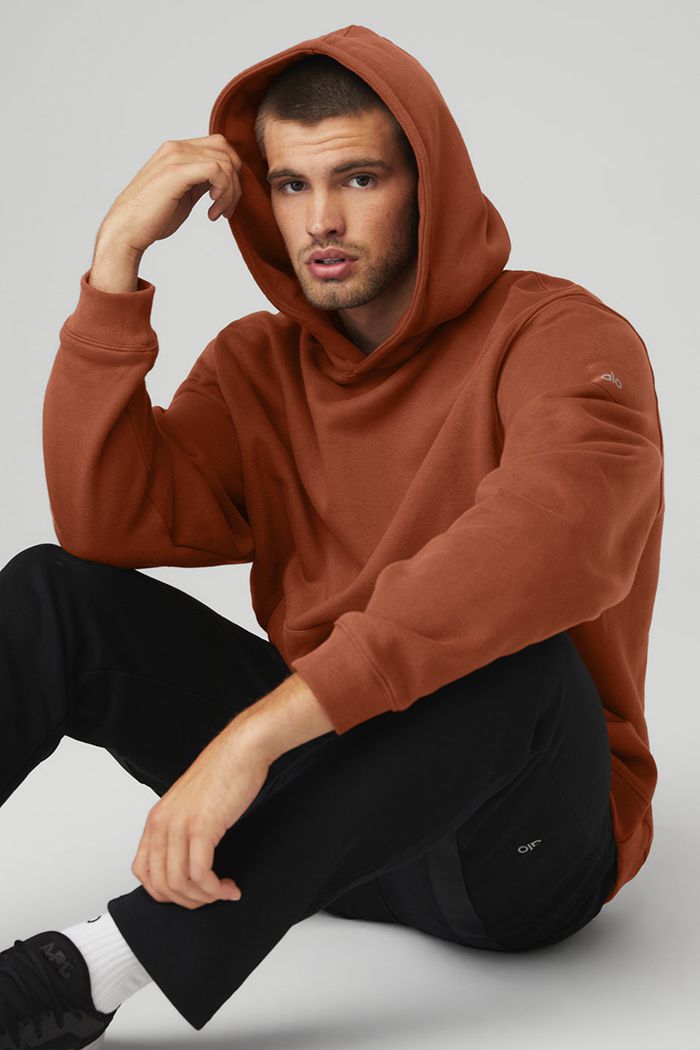 Alo Yoga Renown Hoodie Herr Röda | 3287514-YS