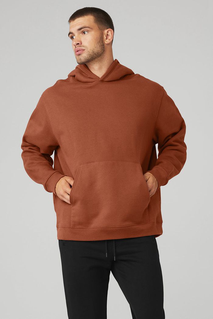 Alo Yoga Renown Hoodie Herr Röda | 3287514-YS