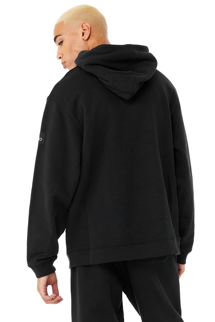 Alo Yoga Renown Hoodie Herr Svarta | 9815023-WQ