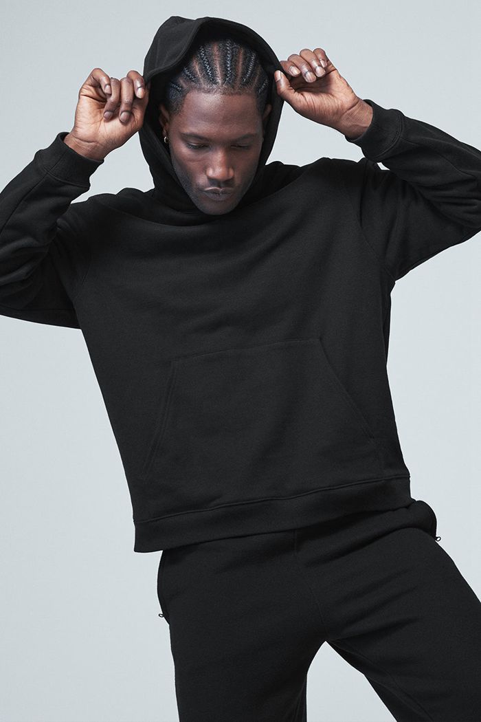 Alo Yoga Renown Hoodie Herr Svarta | 9815023-WQ