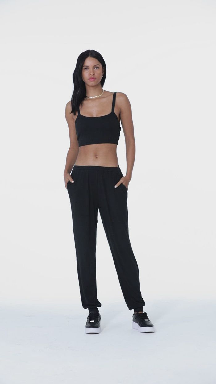 Alo Yoga Ribbed Crop Whisper BH Dam Mörkgröna | 8640739-YP