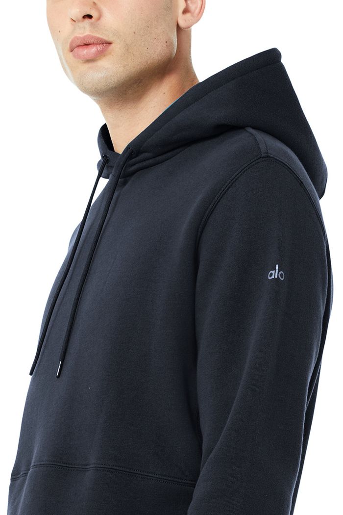 Alo Yoga Runyon Hoodie Herr Marinblå | 1359840-YK