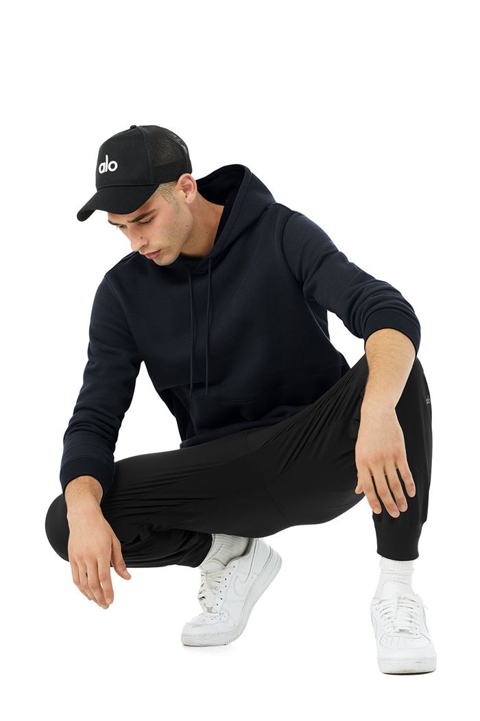 Alo Yoga Runyon Hoodie Herr Marinblå | 1359840-YK