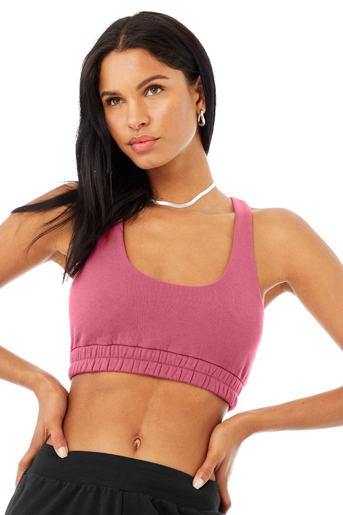 Alo Yoga Scoop Neck Sweatshirt BH Dam Lila | 6287403-OW