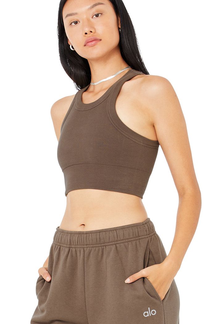 Alo Yoga Seamless Delight High Neck BH Dam Bruna | 4397152-DT