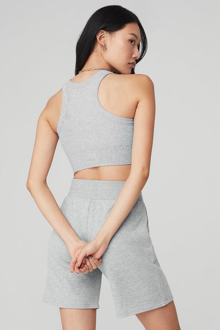 Alo Yoga Seamless Delight High Neck BH Dam Grå | 8920731-MT