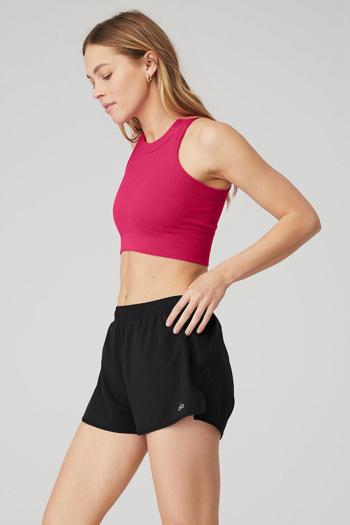 Alo Yoga Seamless Delight High Neck BH Dam Röda | 9705618-AC