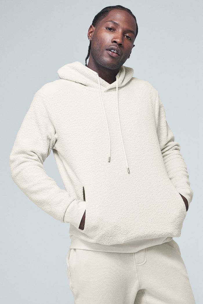 Alo Yoga Sherpa Hoodie Herr Beige | 3729056-MU