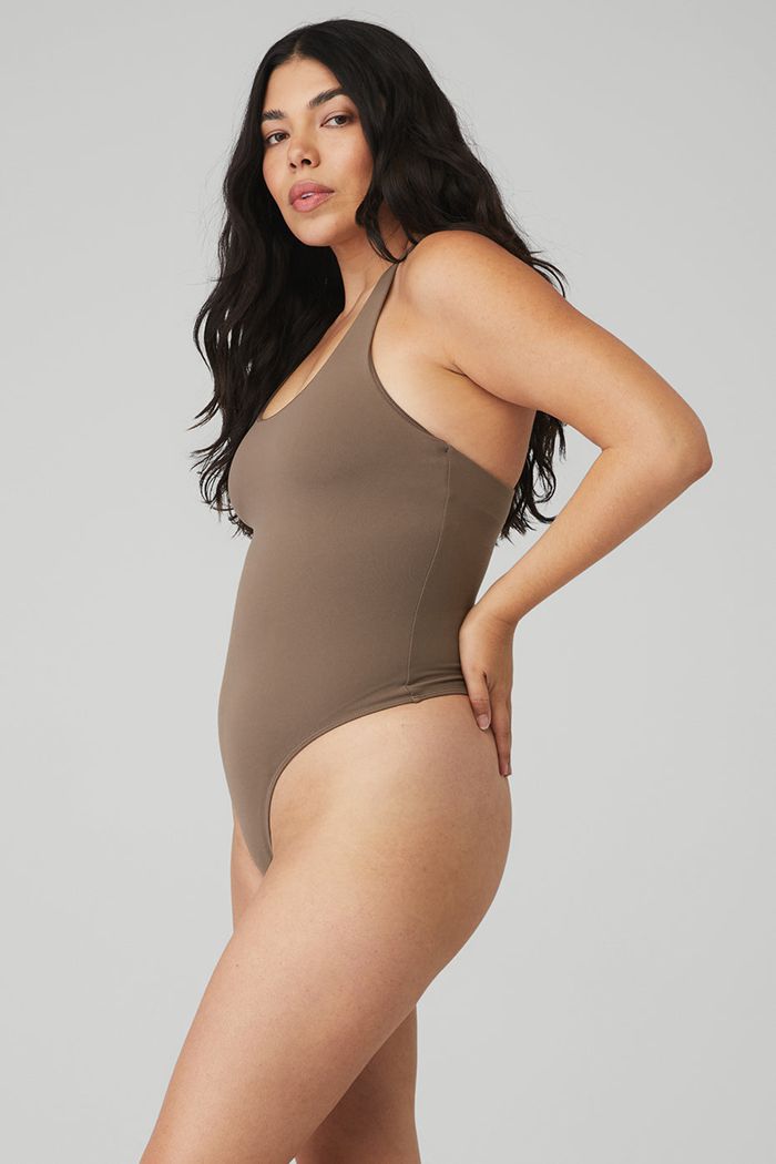 Alo Yoga Sleek Back Bodysuit Dam Bruna | 1825769-UM