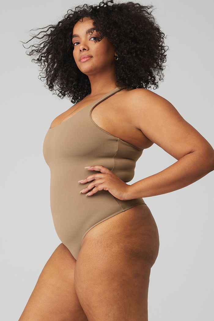 Alo Yoga Sleek Back Bodysuit Dam Bruna | 8027356-FR