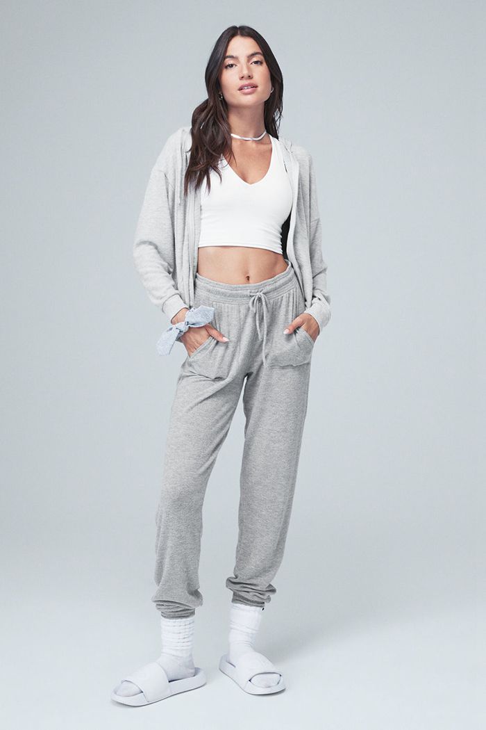 Alo Yoga Soho Sweat Byxor Dam Grå | 5294086-JY