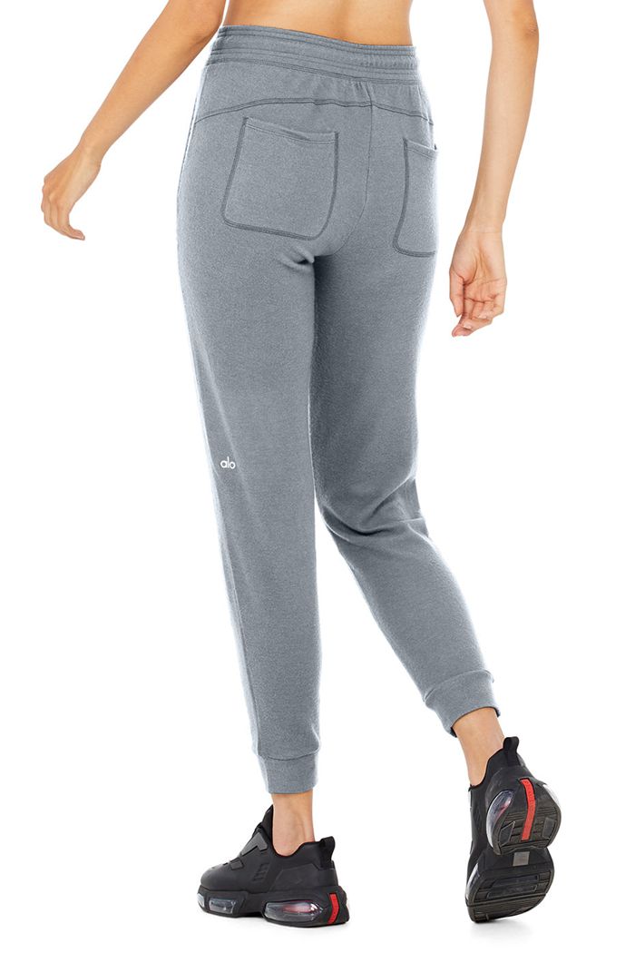 Alo Yoga Soho Sweat Byxor Dam Grå | 7638945-IO