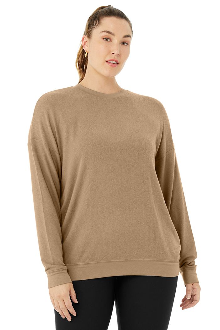 Alo Yoga Soho Sweatshirt Dam Bruna | 1057934-MJ