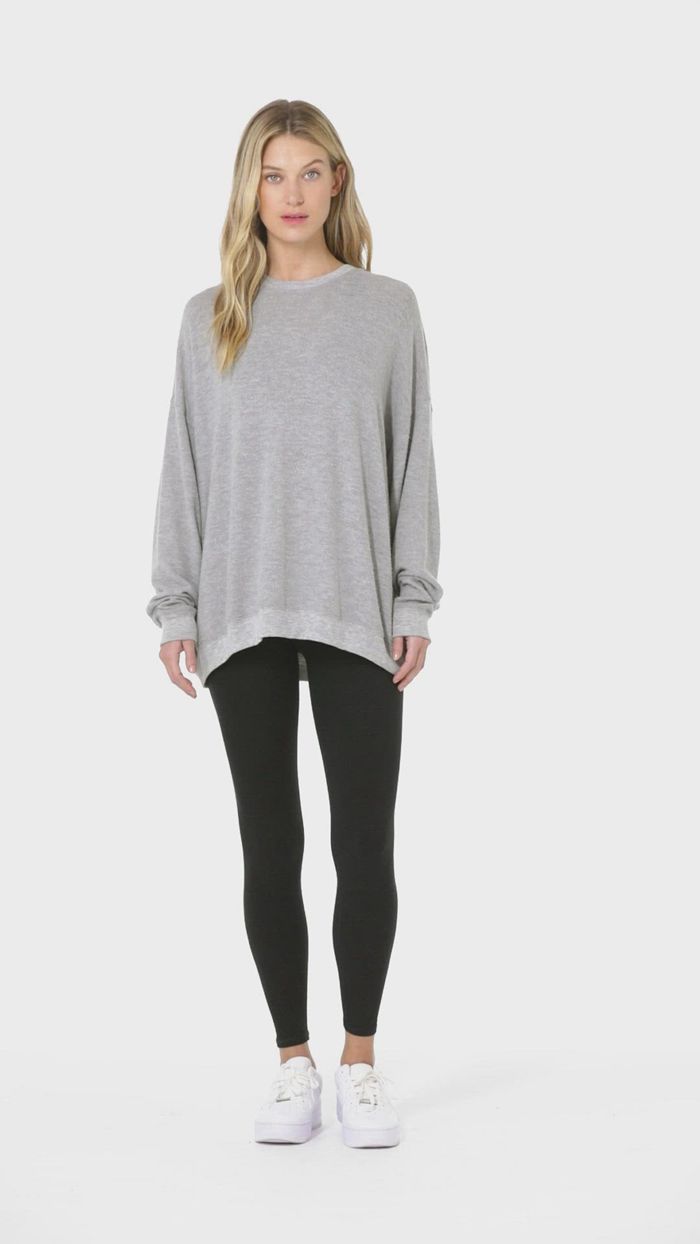 Alo Yoga Soho Sweatshirt Dam Grå | 9623840-LS