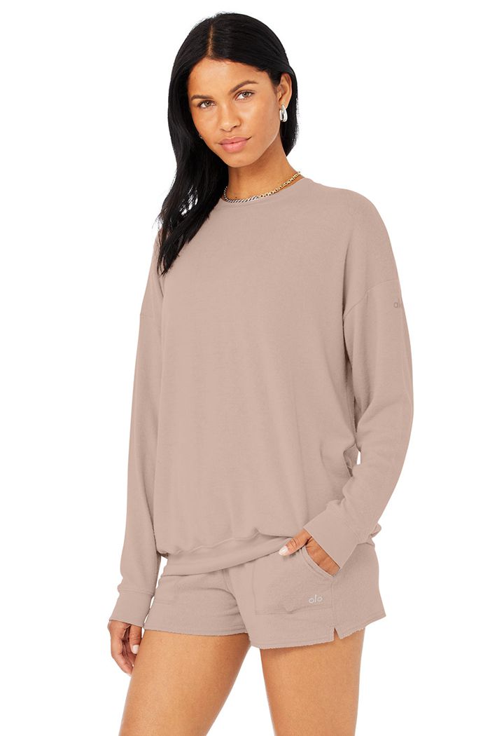 Alo Yoga Soho Sweatshirt Dam Rosa | 0593647-OA