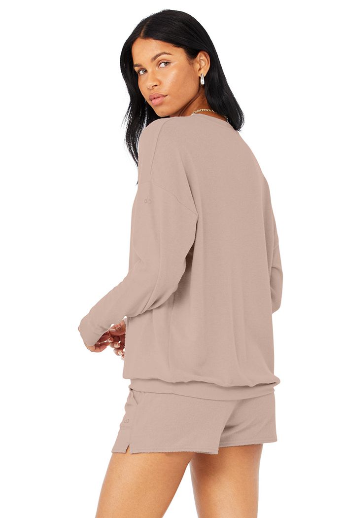 Alo Yoga Soho Sweatshirt Dam Rosa | 0593647-OA