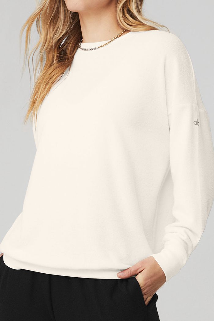 Alo Yoga Soho Sweatshirt Dam Vita | 4857296-EN