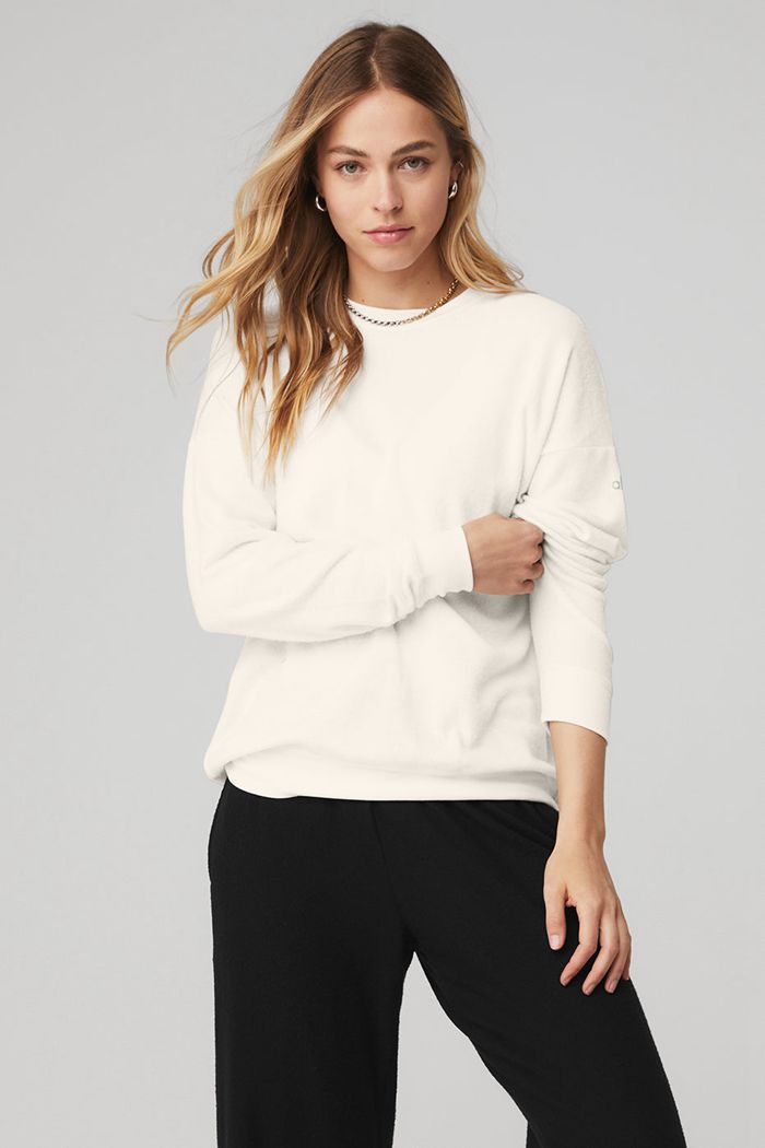 Alo Yoga Soho Sweatshirt Dam Vita | 4857296-EN