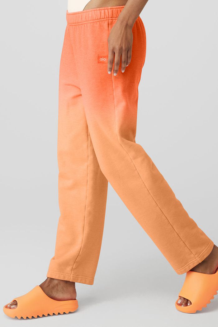 Alo Yoga Straight Leg Ombre Sweat Byxor Dam Orange | 3126749-PM