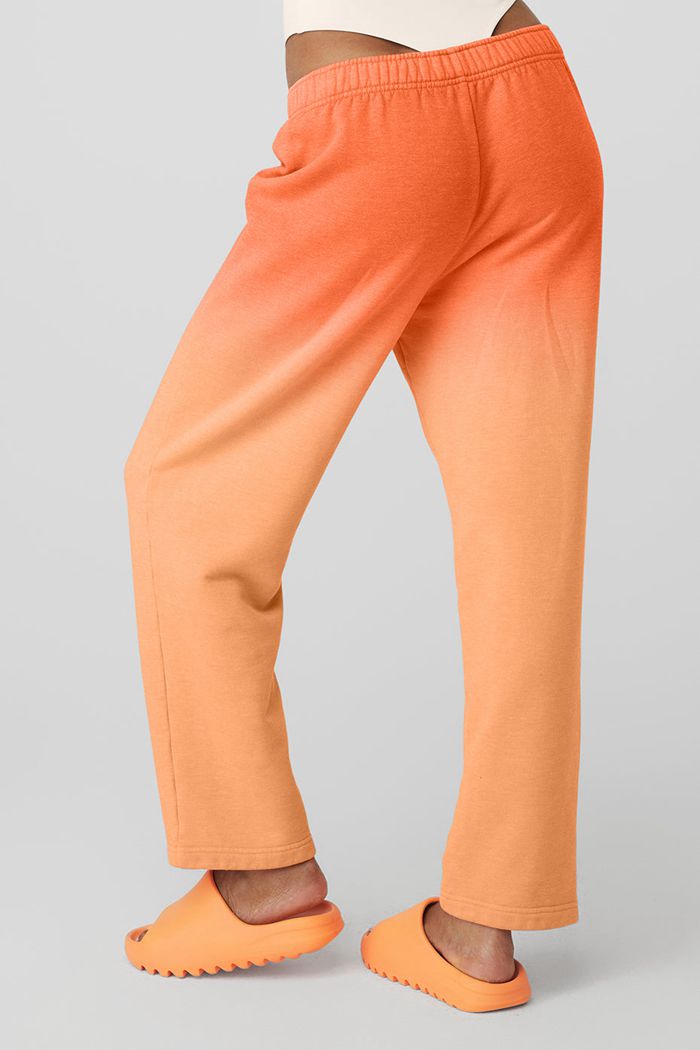 Alo Yoga Straight Leg Ombre Sweat Byxor Dam Orange | 3126749-PM