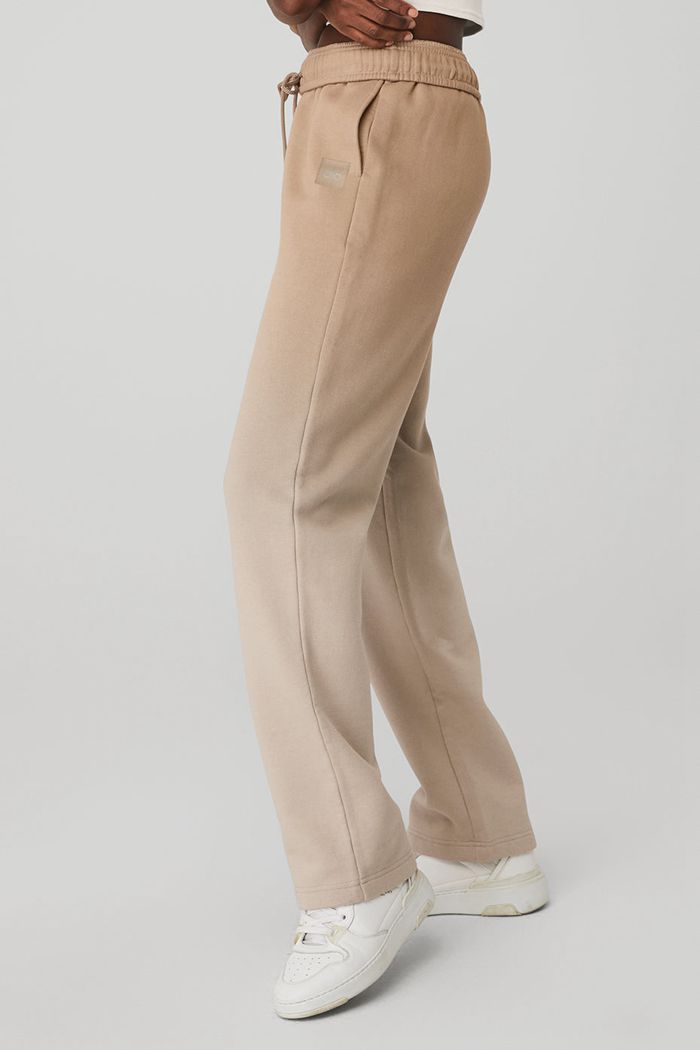 Alo Yoga Straight Leg Ombre Sweat Byxor Dam Beige | 3251640-PL