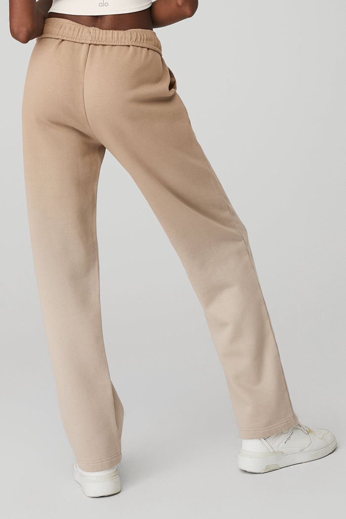 Alo Yoga Straight Leg Ombre Sweat Byxor Dam Beige | 3251640-PL