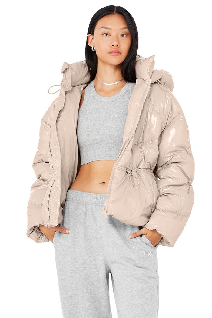 Alo Yoga Stunner Puffer Jacka Dam Rosa | 0697238-OE