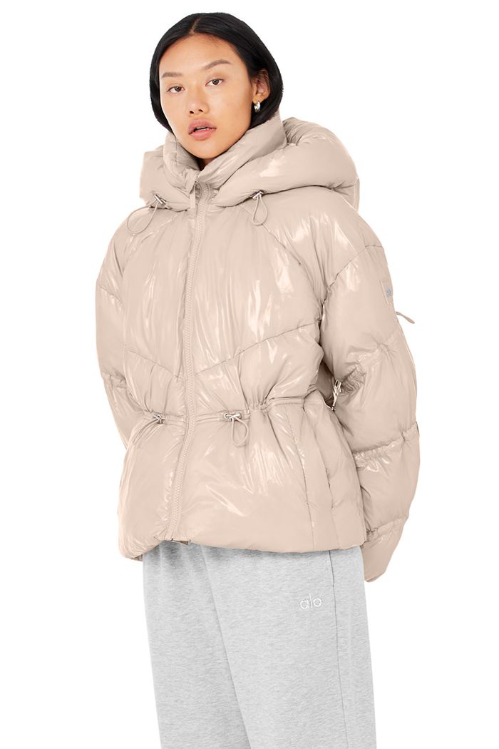 Alo Yoga Stunner Puffer Jacka Dam Rosa | 0697238-OE