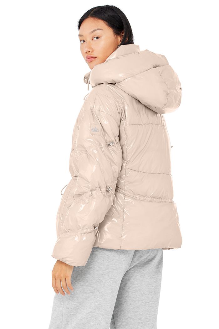 Alo Yoga Stunner Puffer Jacka Dam Rosa | 0697238-OE