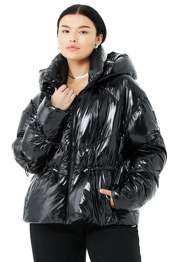 Alo Yoga Stunner Puffer Jacka Dam Svarta | 5310692-SK