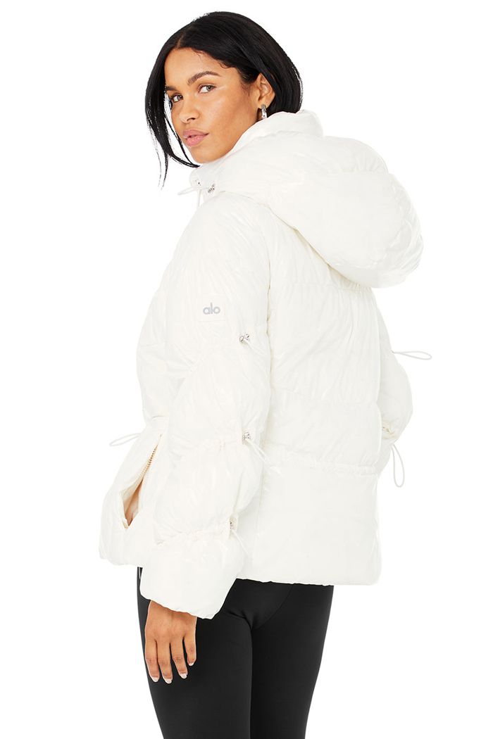 Alo Yoga Stunner Puffer Jacka Dam Vita | 5372680-OG