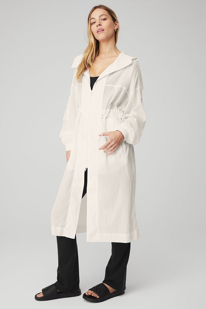 Alo Yoga Summer Nights Lätta Coat Dam Vita | 5104362-NU