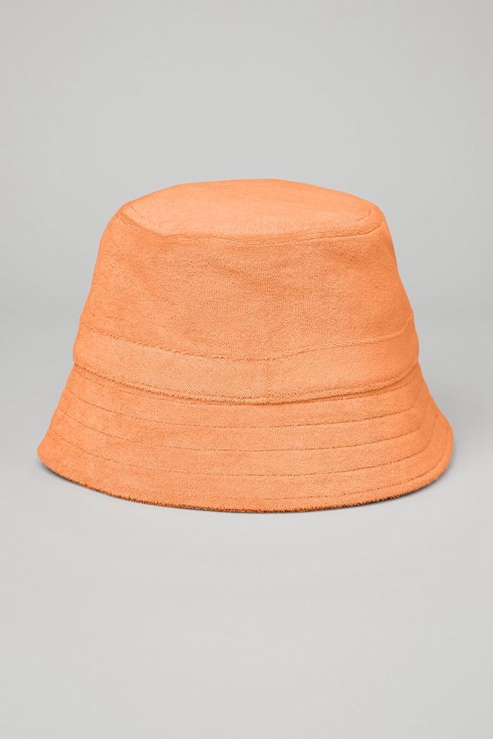 Alo Yoga Terry Beachside Bucket Hatt Dam Orange | 6294537-XE