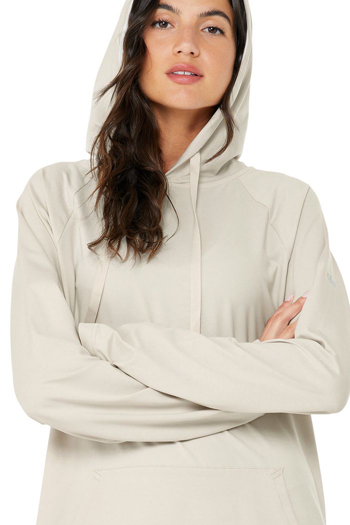 Alo Yoga The Conquer Hoodie Dam Beige | 7986420-VF