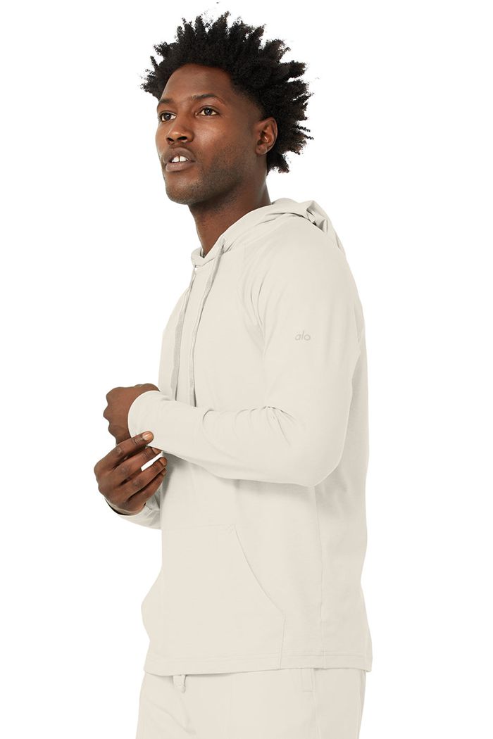 Alo Yoga The Conquer Hoodie Herr Beige | 3179256-QL