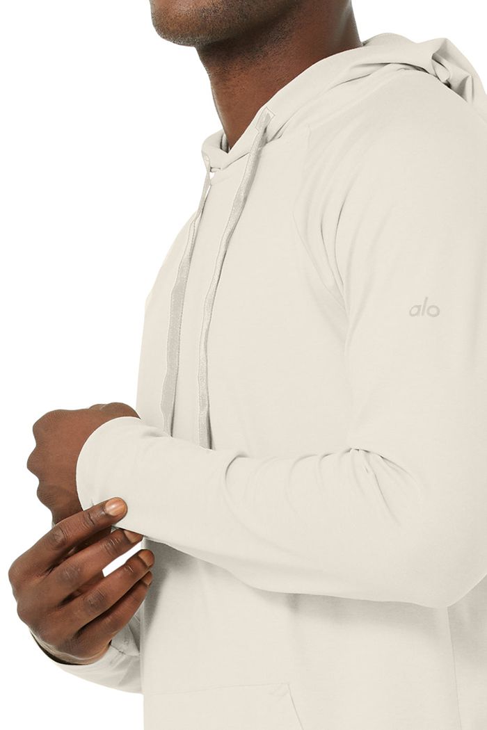 Alo Yoga The Conquer Hoodie Herr Beige | 3179256-QL