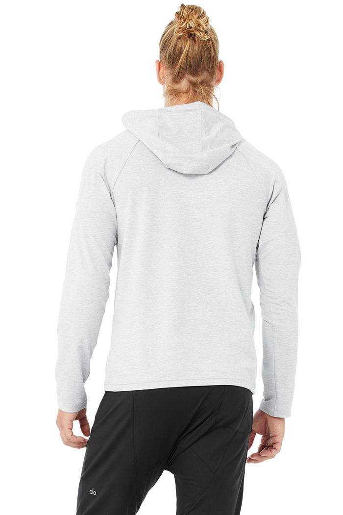 Alo Yoga The Conquer Hoodie Herr Grå | 2498056-LJ