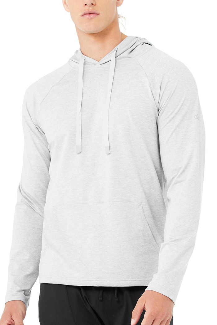 Alo Yoga The Conquer Hoodie Herr Grå | 2498056-LJ