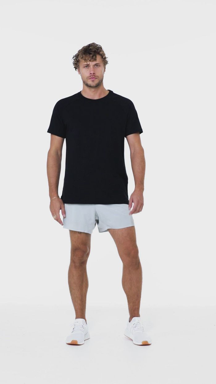 Alo Yoga The Triumph Crew Neck Tee Short Sleeve Herr Rosa | 6489310-NY