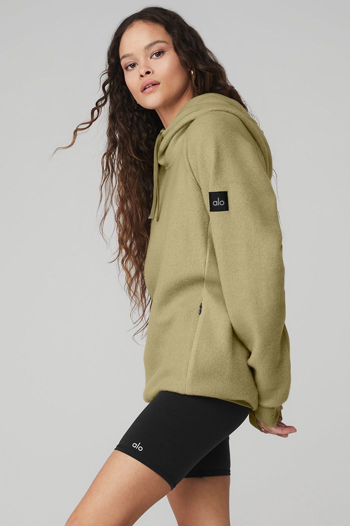 Alo Yoga The Triumph Hoodie Dam Gröna | 5318769-FN