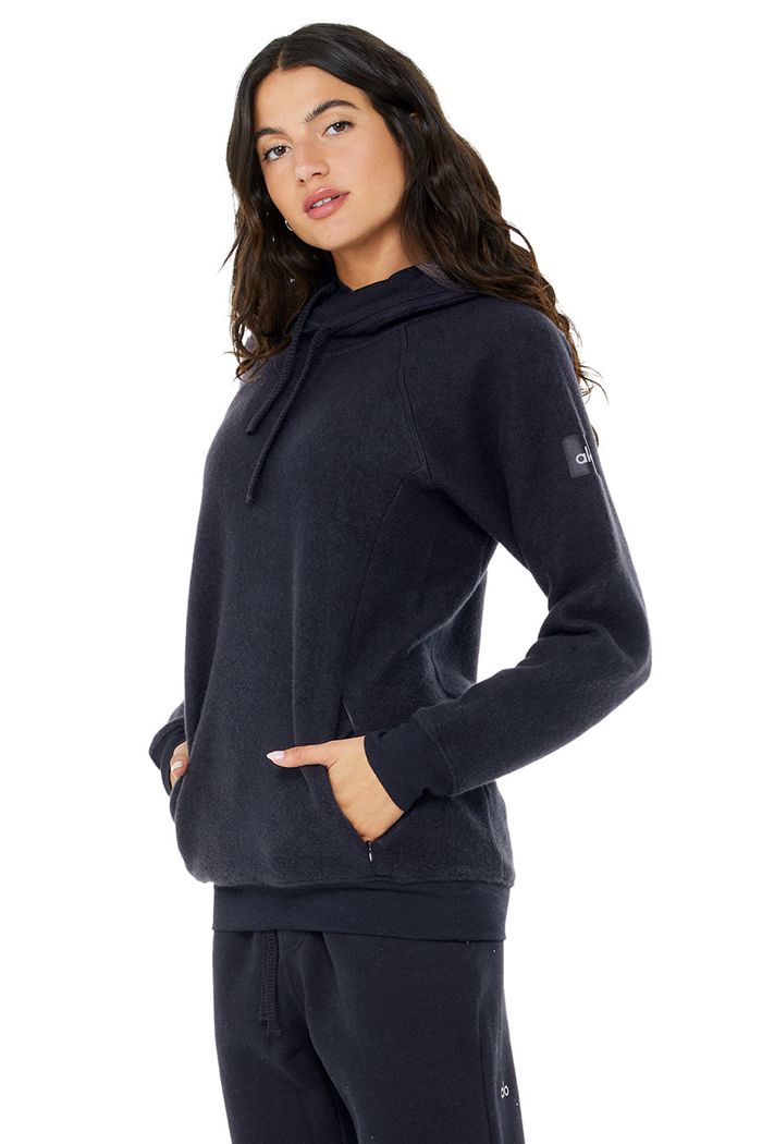 Alo Yoga The Triumph Hoodie Dam Svarta | 2517690-EJ