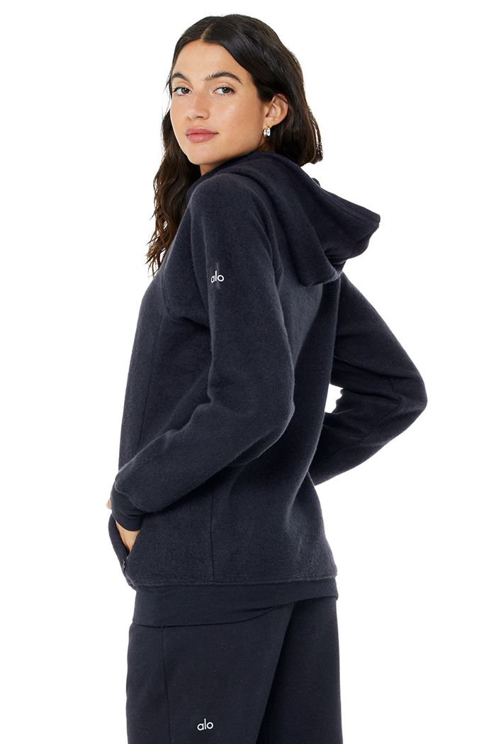 Alo Yoga The Triumph Hoodie Dam Svarta | 2517690-EJ