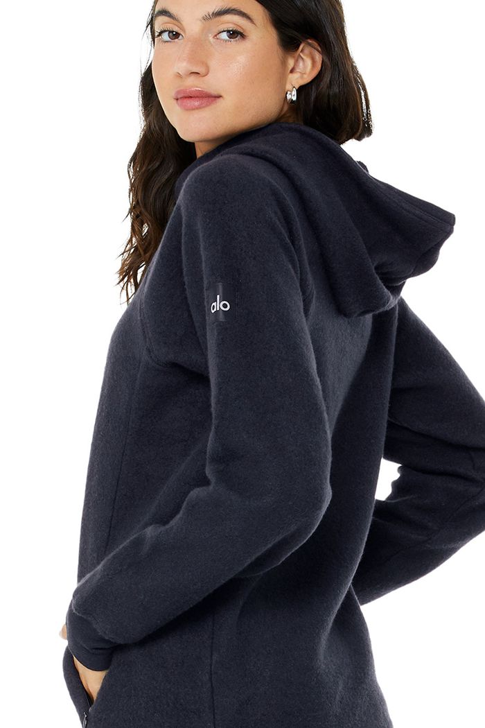 Alo Yoga The Triumph Hoodie Dam Svarta | 2517690-EJ